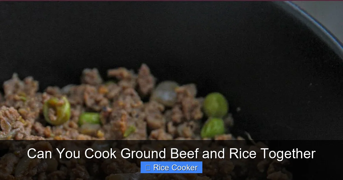 Can You Cook Ground Beef and Rice Together