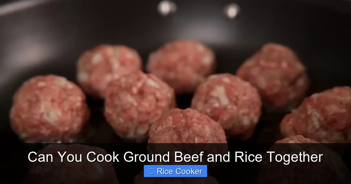 Can You Cook Ground Beef and Rice Together