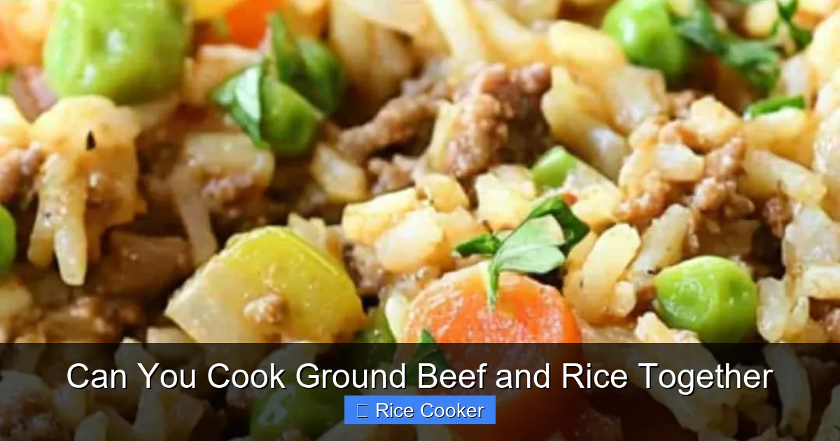 Can You Cook Ground Beef and Rice Together