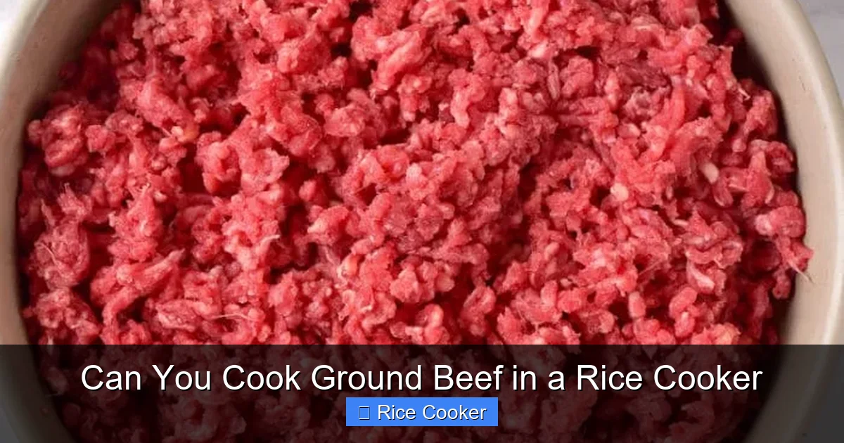 Can You Cook Ground Beef in a Rice Cooker