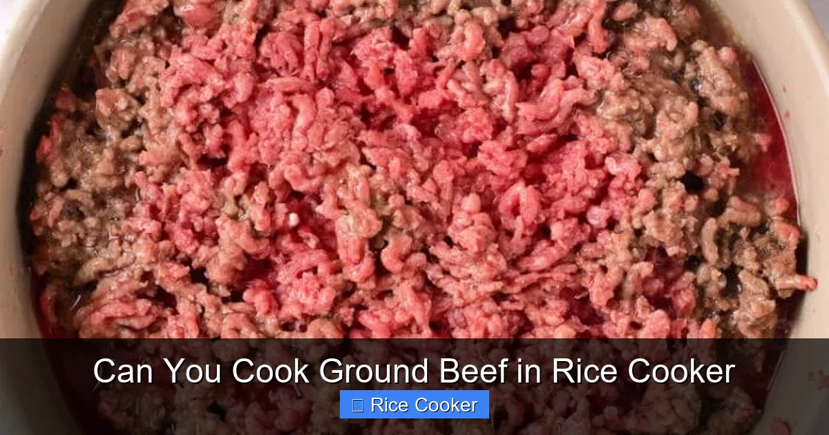 Can You Cook Ground Beef in Rice Cooker