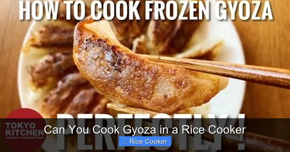 Can You Cook Gyoza in a Rice Cooker