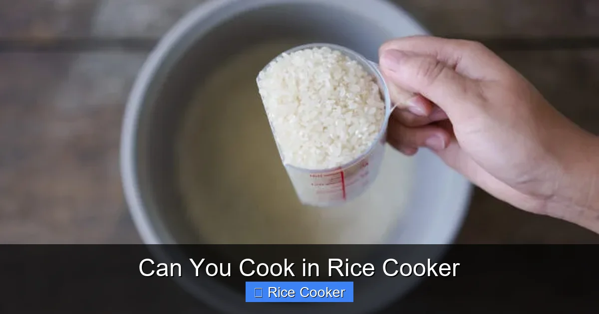 Can You Cook in Rice Cooker
