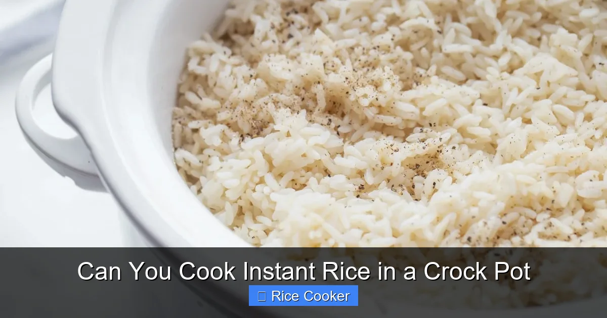 Can You Cook Instant Rice in a Crock Pot