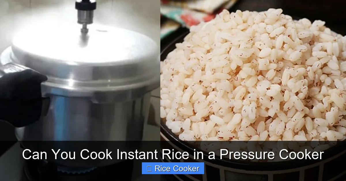 Can You Cook Instant Rice in a Pressure Cooker