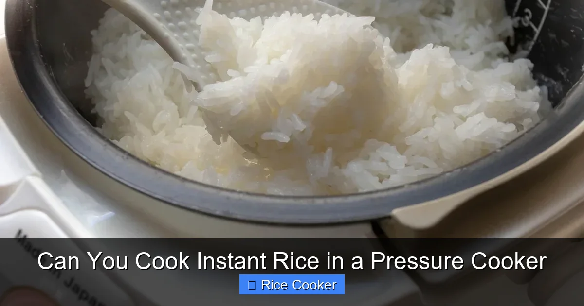 Can You Cook Instant Rice in a Pressure Cooker
