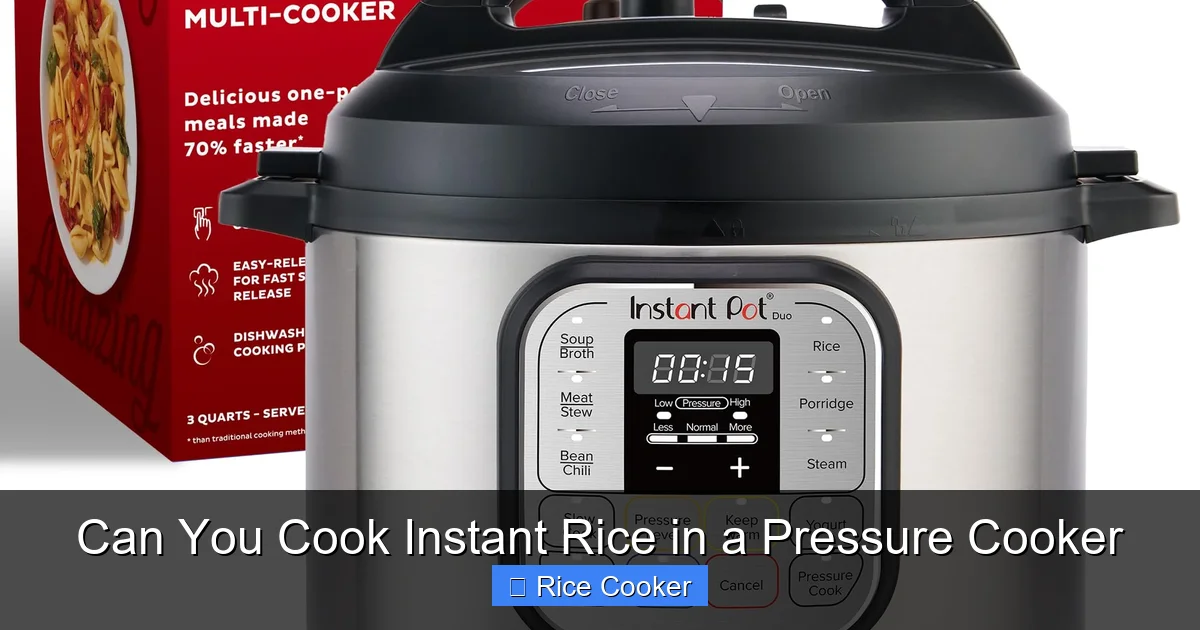 Can You Cook Instant Rice in a Pressure Cooker