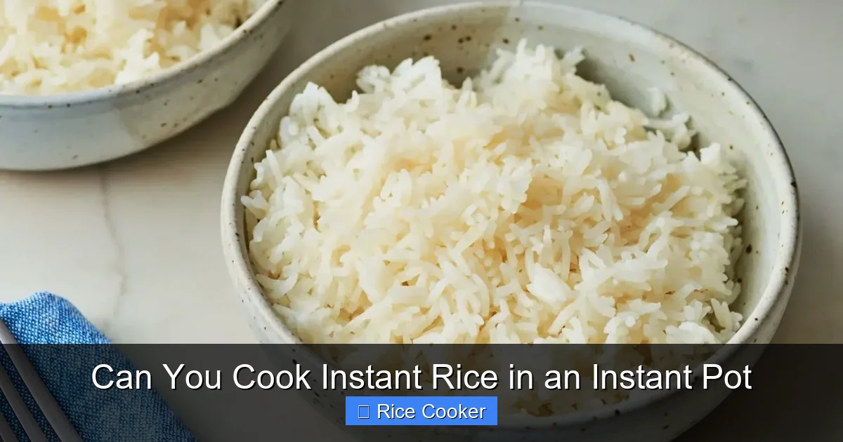 Can You Cook Instant Rice in an Instant Pot