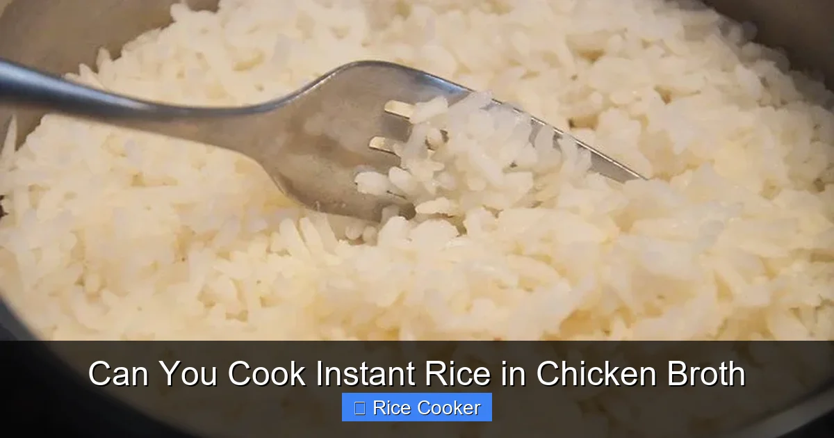 Can You Cook Instant Rice in Chicken Broth