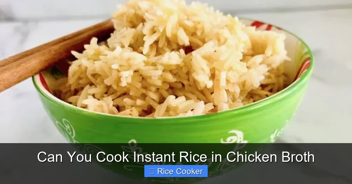 Can You Cook Instant Rice in Chicken Broth