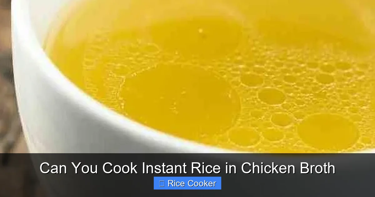 Can You Cook Instant Rice in Chicken Broth