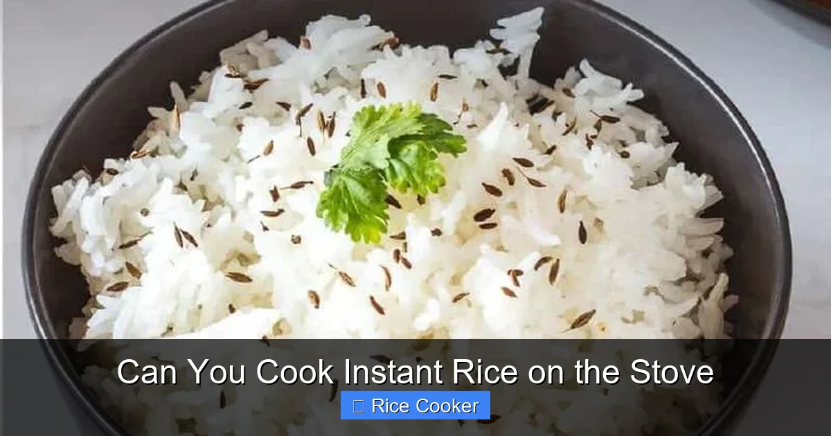 Can You Cook Instant Rice on the Stove