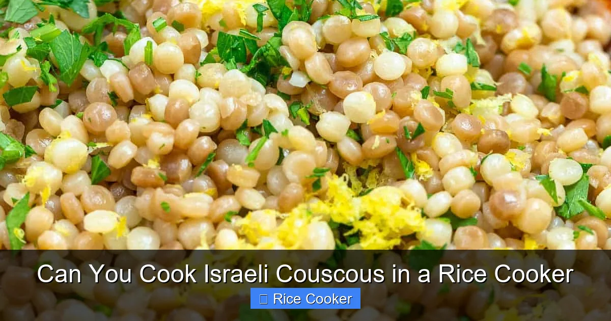 Can You Cook Israeli Couscous in a Rice Cooker