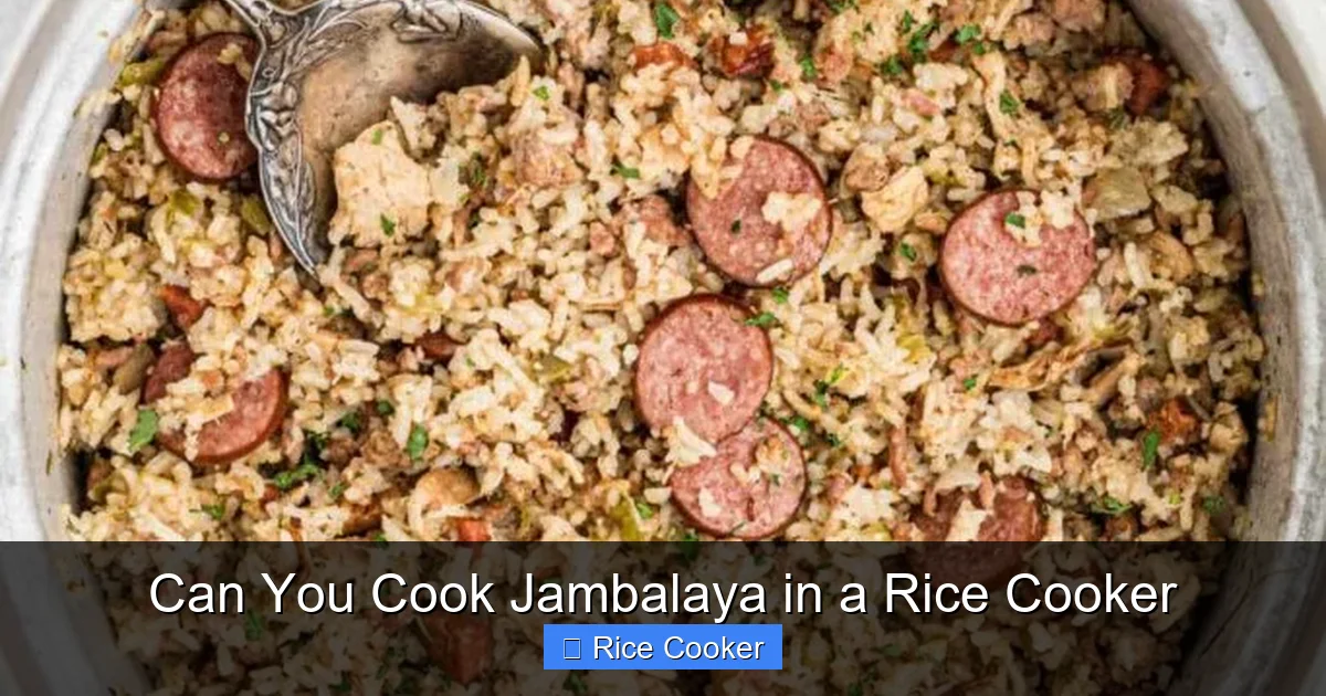 Can You Cook Jambalaya in a Rice Cooker