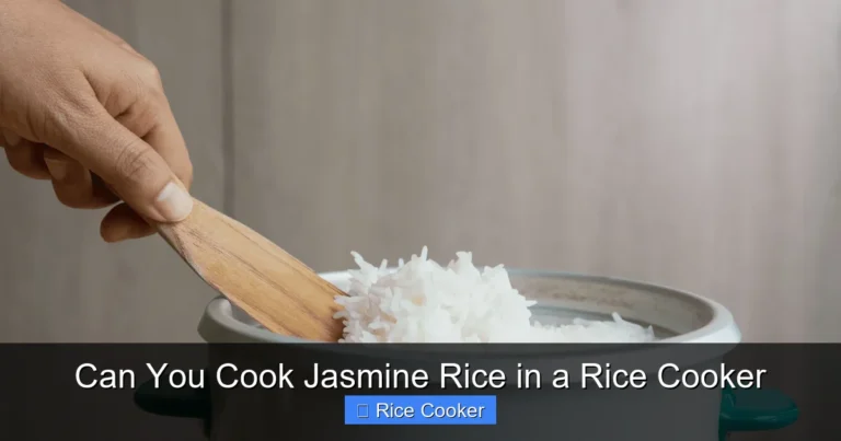 Can You Cook Jasmine Rice in a Rice Cooker