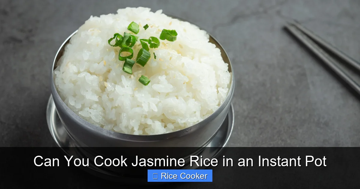 Can You Cook Jasmine Rice in an Instant Pot
