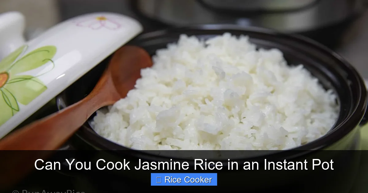 Can You Cook Jasmine Rice in an Instant Pot