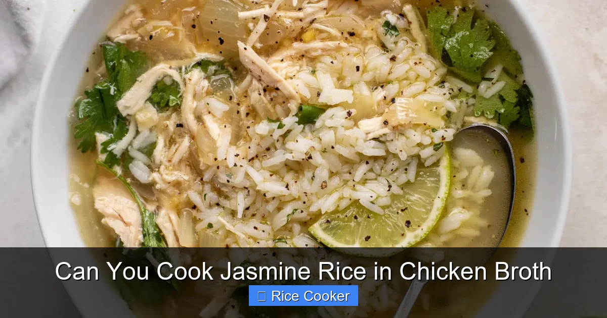 Can You Cook Jasmine Rice in Chicken Broth