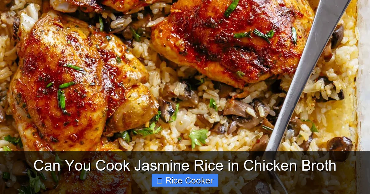 Can You Cook Jasmine Rice in Chicken Broth