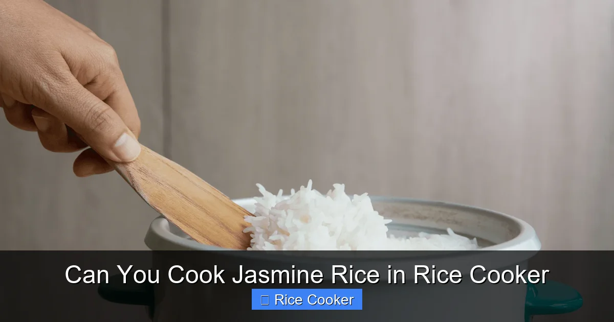 Can You Cook Jasmine Rice in Rice Cooker