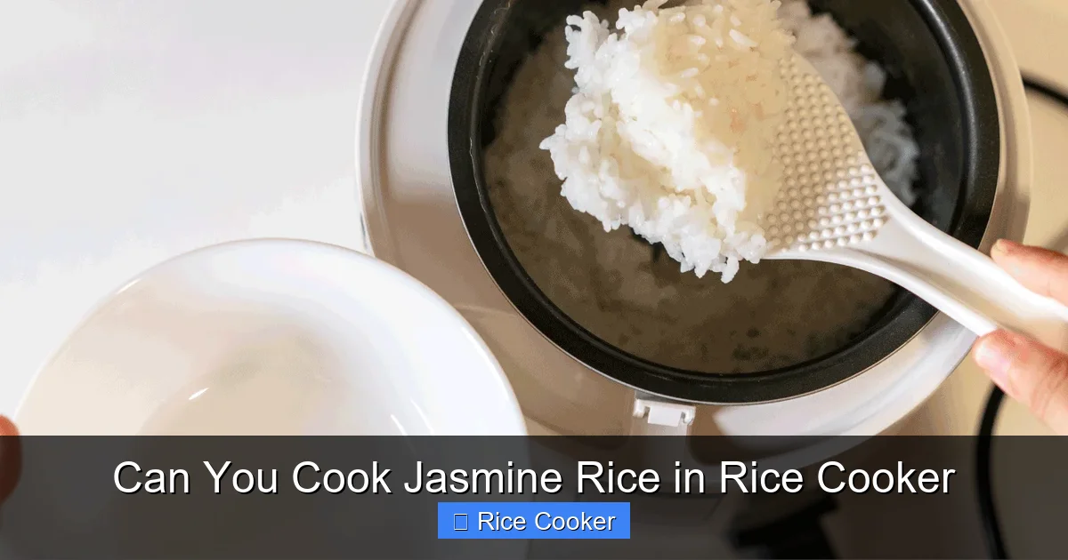 Can You Cook Jasmine Rice in Rice Cooker