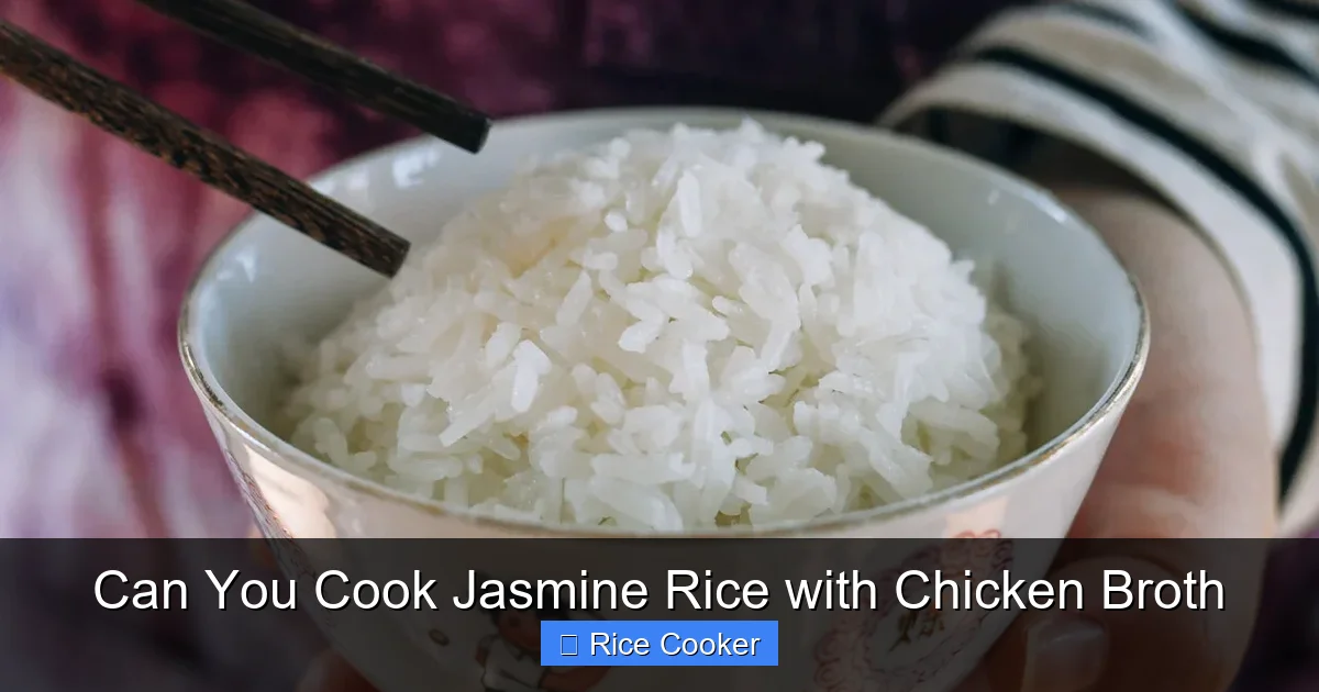 Can You Cook Jasmine Rice with Chicken Broth