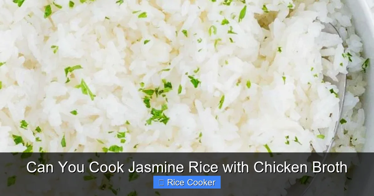 Can You Cook Jasmine Rice with Chicken Broth