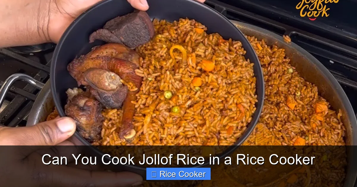 Can You Cook Jollof Rice in a Rice Cooker