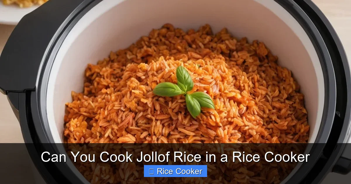 Can You Cook Jollof Rice in a Rice Cooker