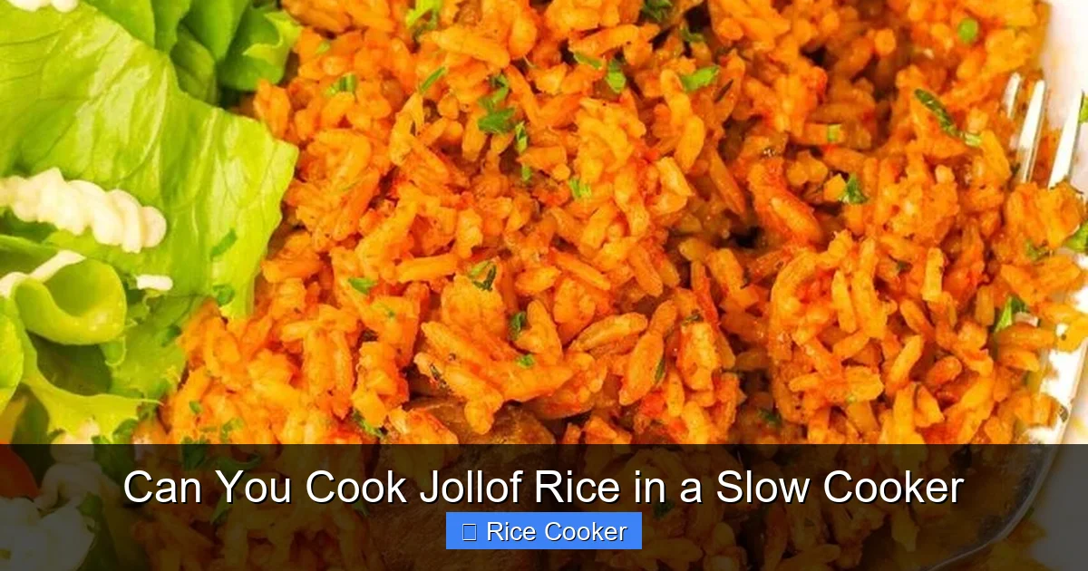 Can You Cook Jollof Rice in a Slow Cooker