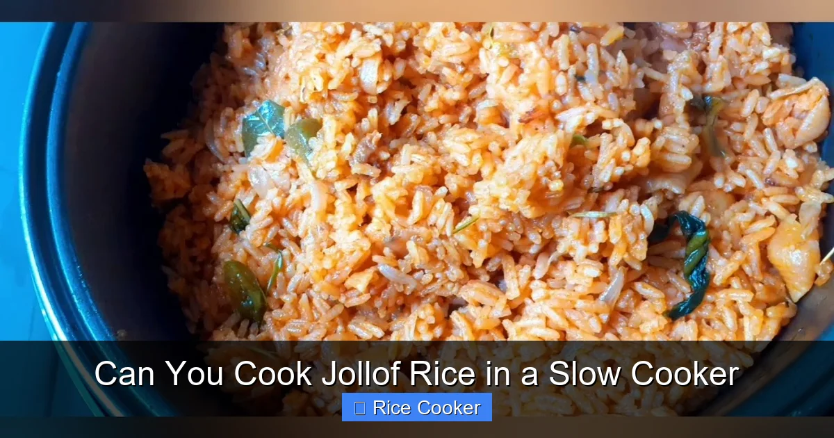 Can You Cook Jollof Rice in a Slow Cooker