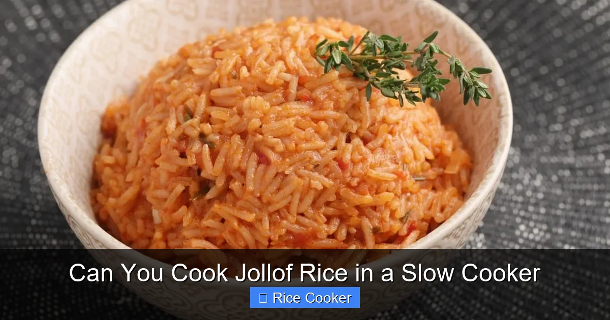 Can You Cook Jollof Rice in a Slow Cooker
