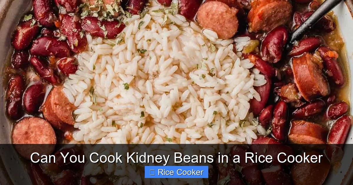 Can You Cook Kidney Beans in a Rice Cooker