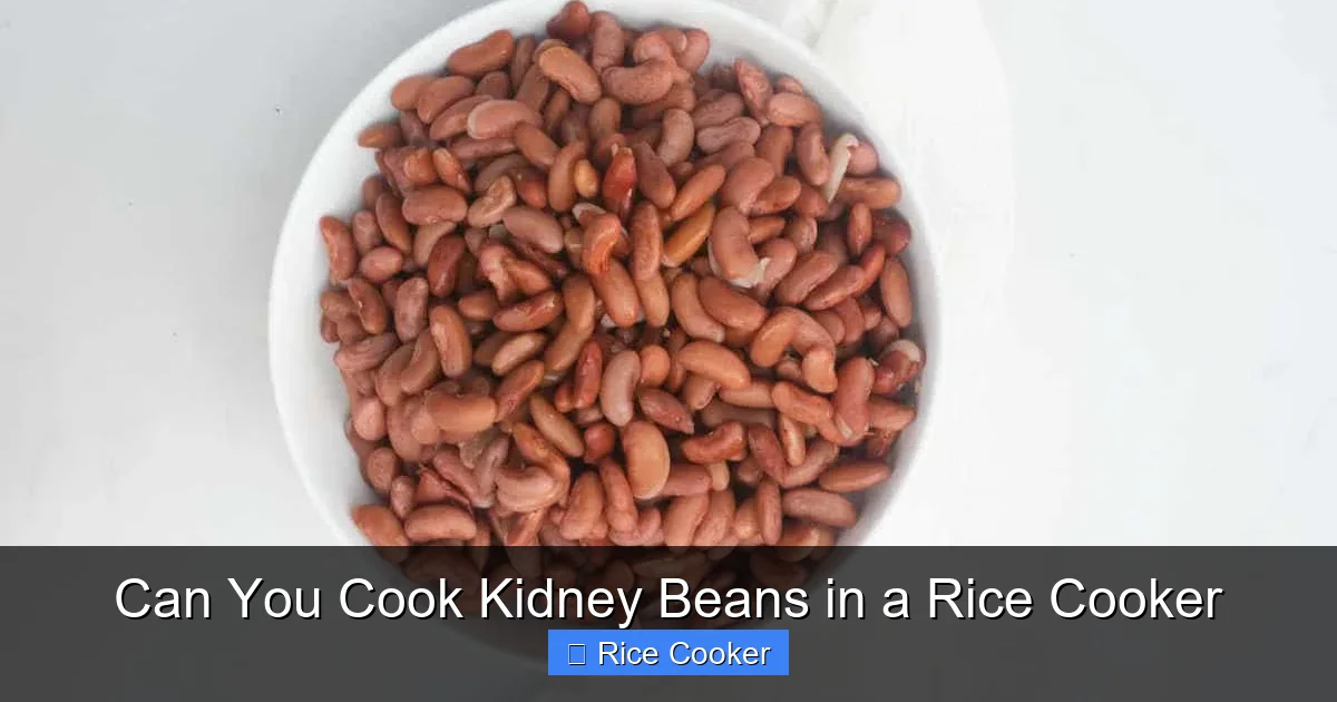 Can You Cook Kidney Beans in a Rice Cooker
