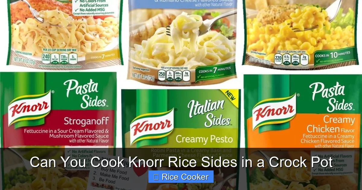 Can You Cook Knorr Rice Sides in a Crock Pot