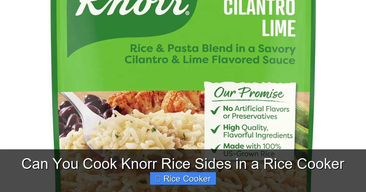 Can You Cook Knorr Rice Sides in a Rice Cooker