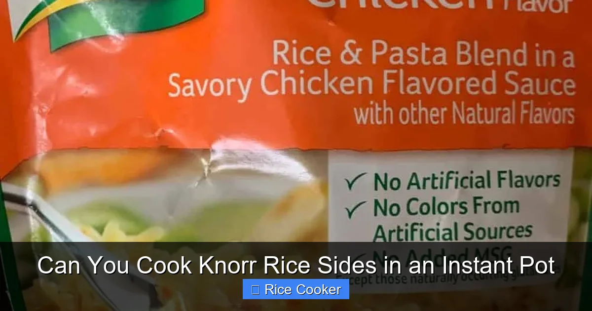Can You Cook Knorr Rice Sides in an Instant Pot