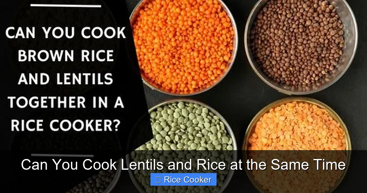 Can You Cook Lentils and Rice at the Same Time