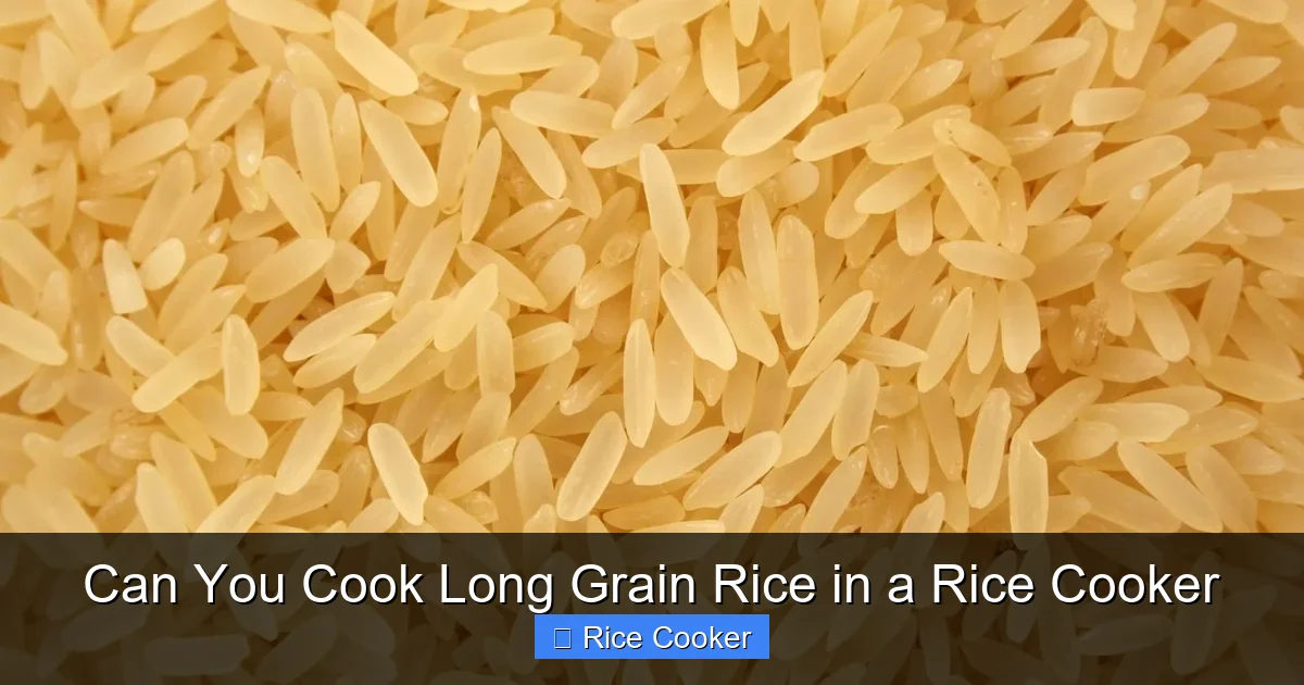 Can You Cook Long Grain Rice in a Rice Cooker
