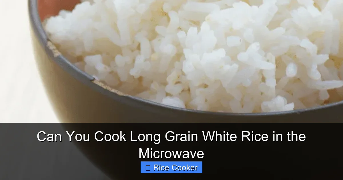 Can You Cook Long Grain White Rice in the Microwave