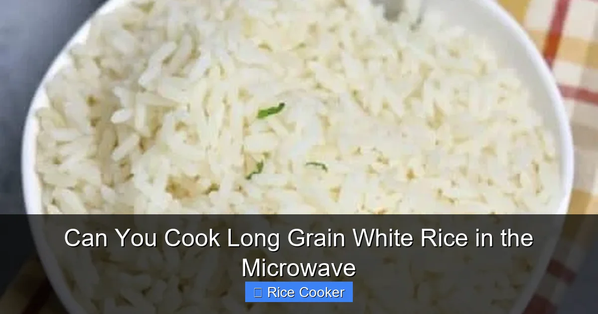 Can You Cook Long Grain White Rice in the Microwave