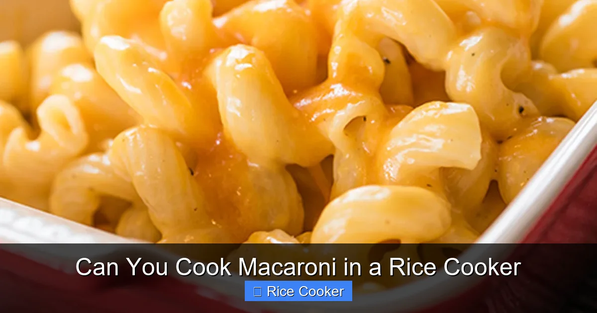 Can You Cook Macaroni in a Rice Cooker