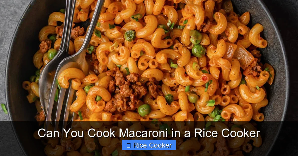 Can You Cook Macaroni in a Rice Cooker