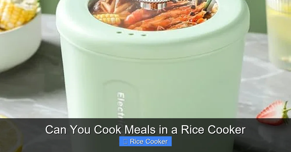 Can You Cook Meals in a Rice Cooker