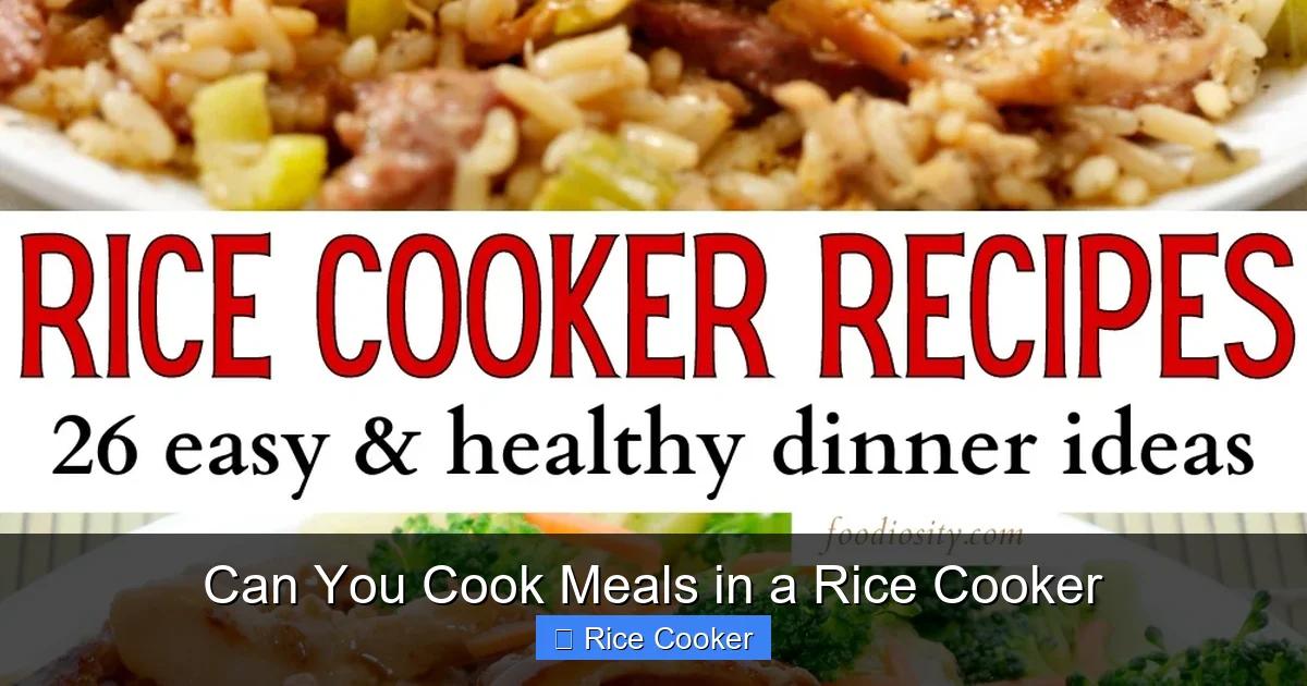 Can You Cook Meals in a Rice Cooker