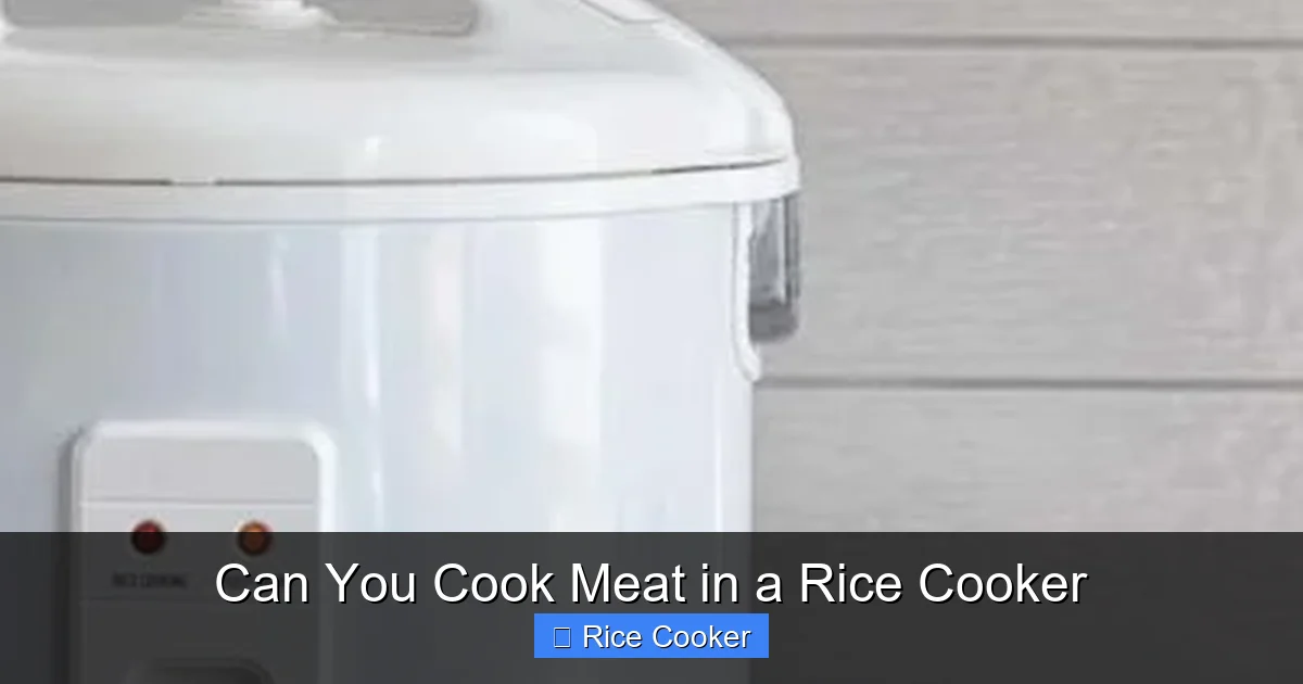 Can You Cook Meat in a Rice Cooker