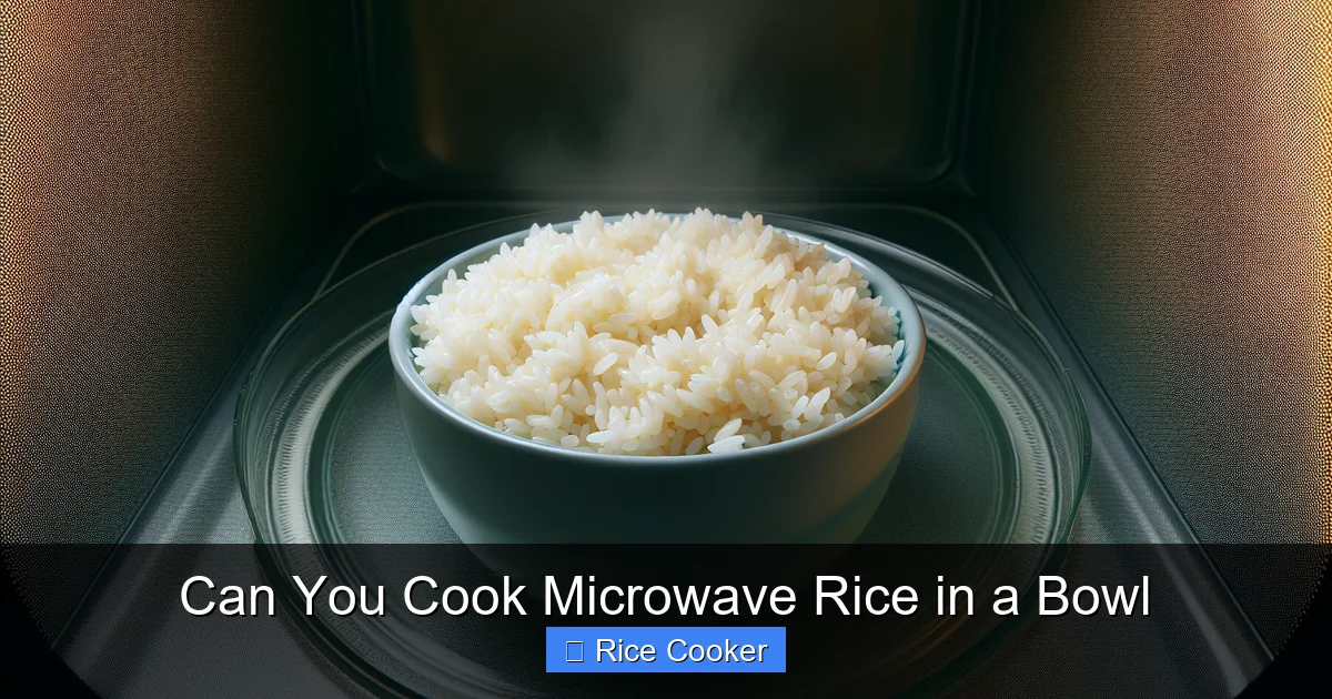 Can You Cook Microwave Rice in a Bowl