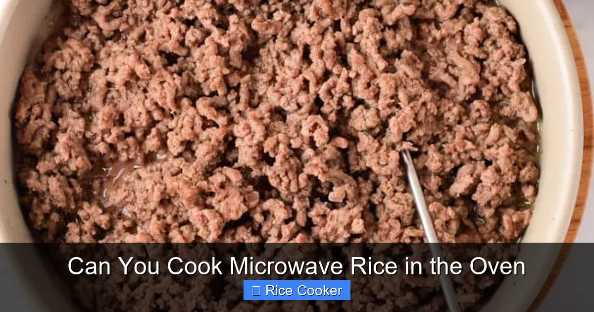 Can You Cook Microwave Rice in the Oven