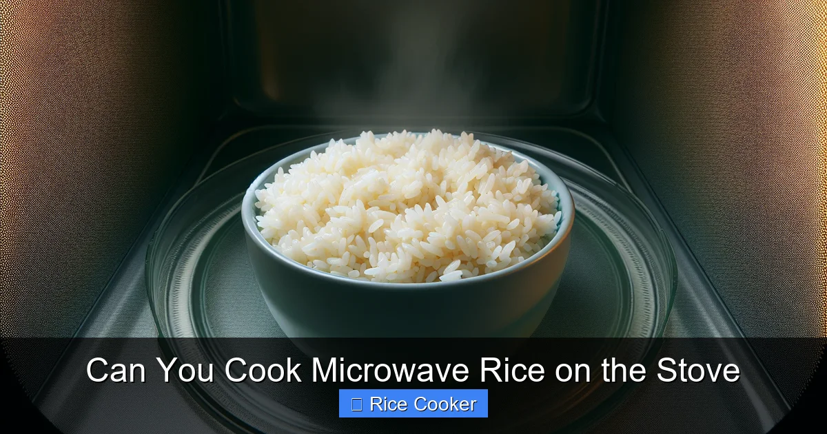 Can You Cook Microwave Rice on the Stove