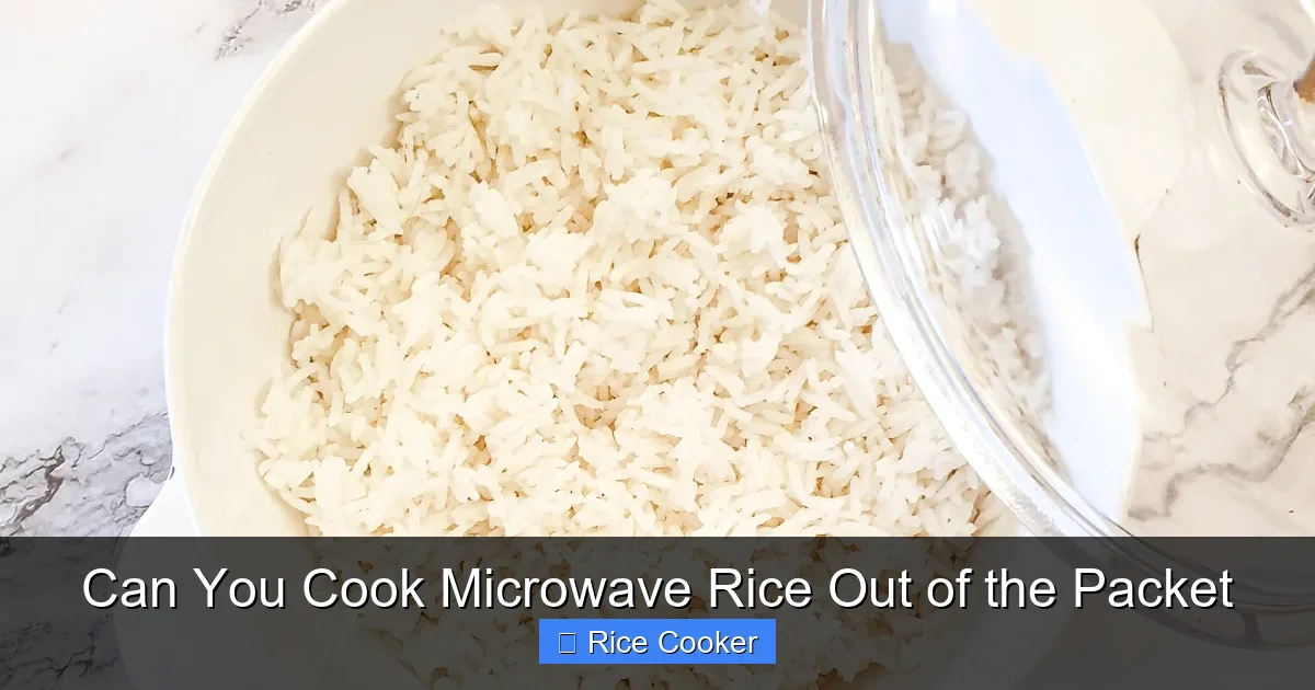 Can You Cook Microwave Rice Out of the Packet